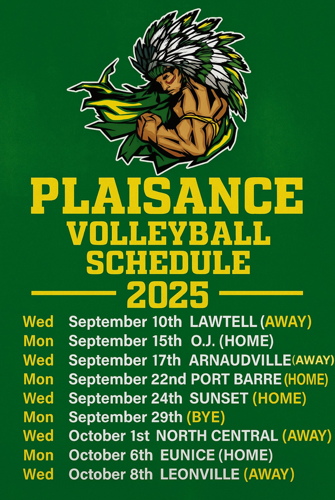 Football and Volleyball schedules 