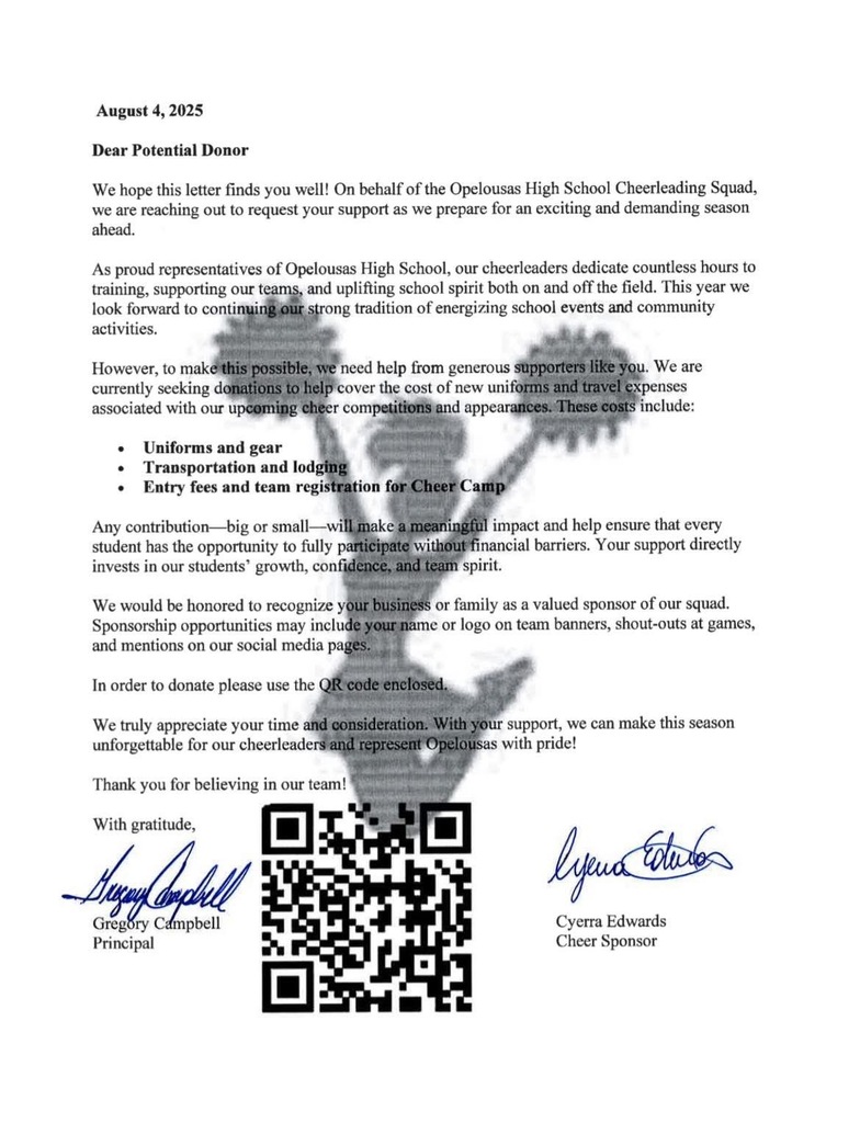 Sponsor Letter