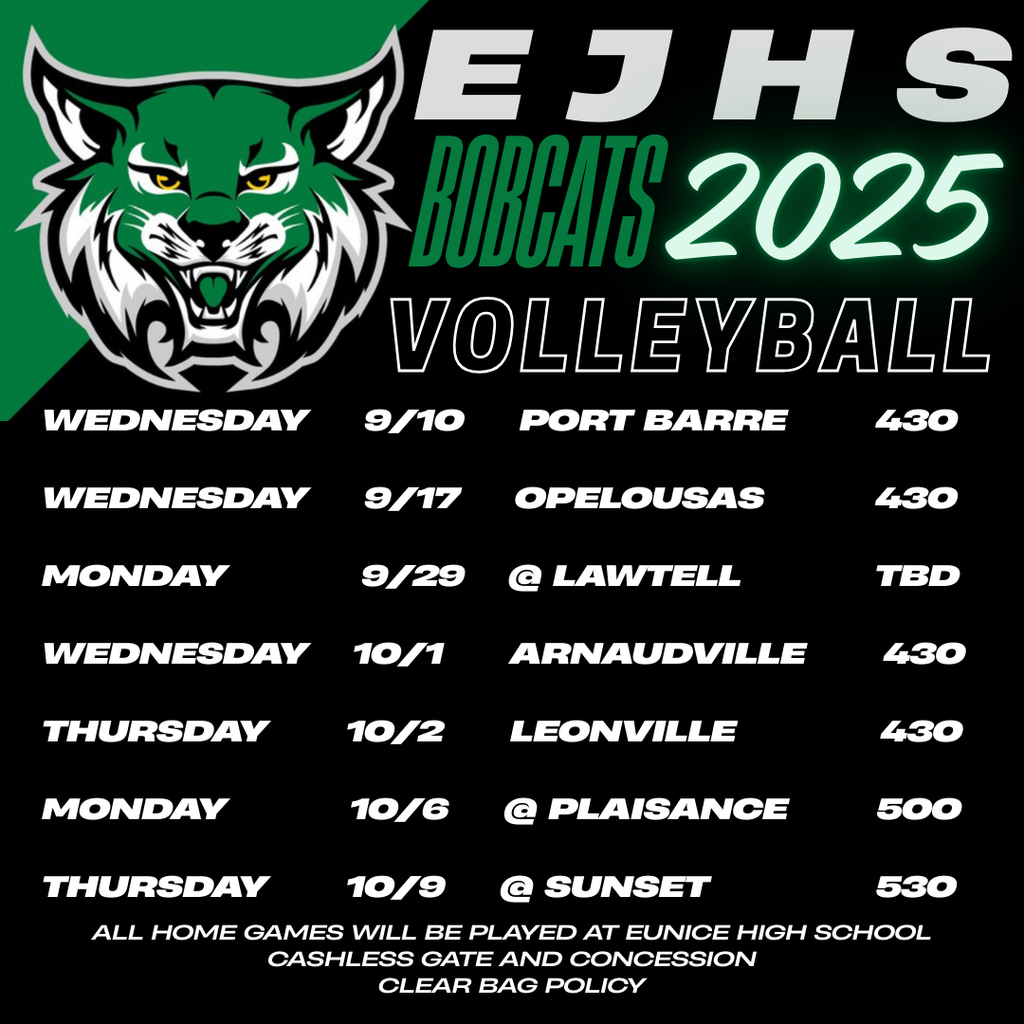 2025 Volleyball Schedule