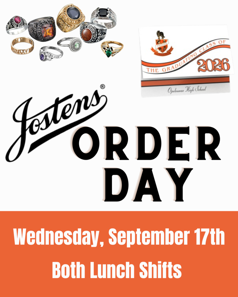 Josten's Order Day Wednesday September 17th 