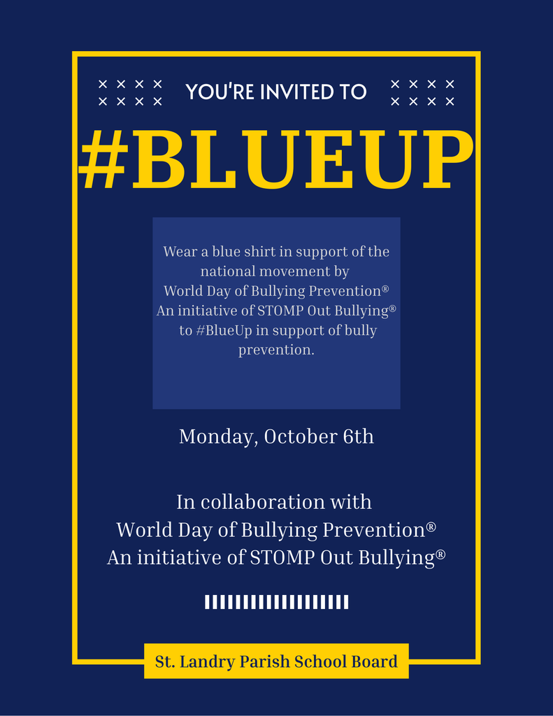 wear a blue shirt october 6th