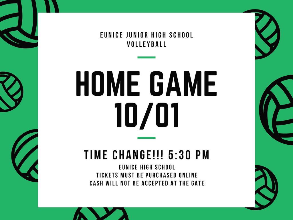 Volleyball game on 10/01 at 5:30