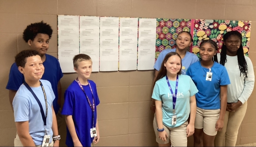 students blue