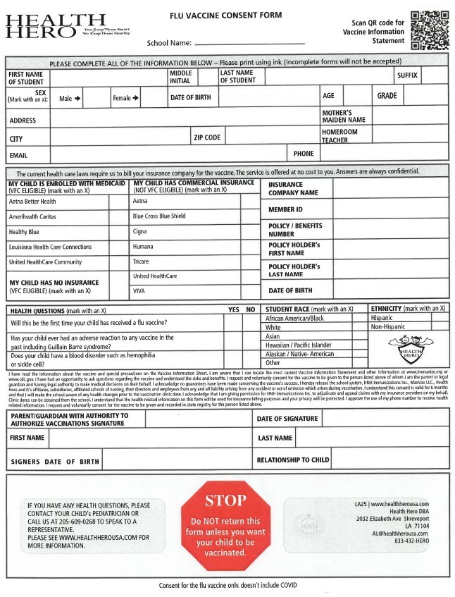 Health Hero Consent Form