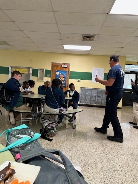St. Landry Parish Fire Department took time out of their busy day to visit Plaisance Elementary's 21st Century tutoring students and provided them with some helpful fire safety tips.