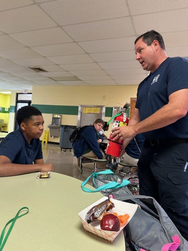 St. Landry Parish Fire Department took time out of their busy day to visit Plaisance Elementary's 21st Century tutoring students and provided them with some helpful fire safety tips.