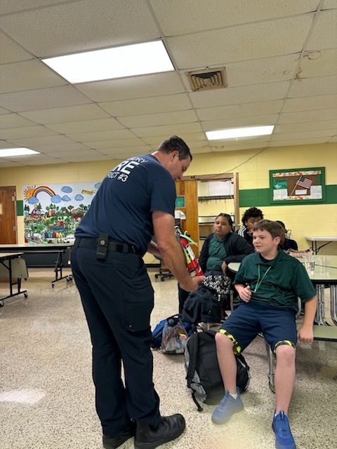 St. Landry Parish Fire Department took time out of their busy day to visit Plaisance Elementary's 21st Century tutoring students and provided them with some helpful fire safety tips.