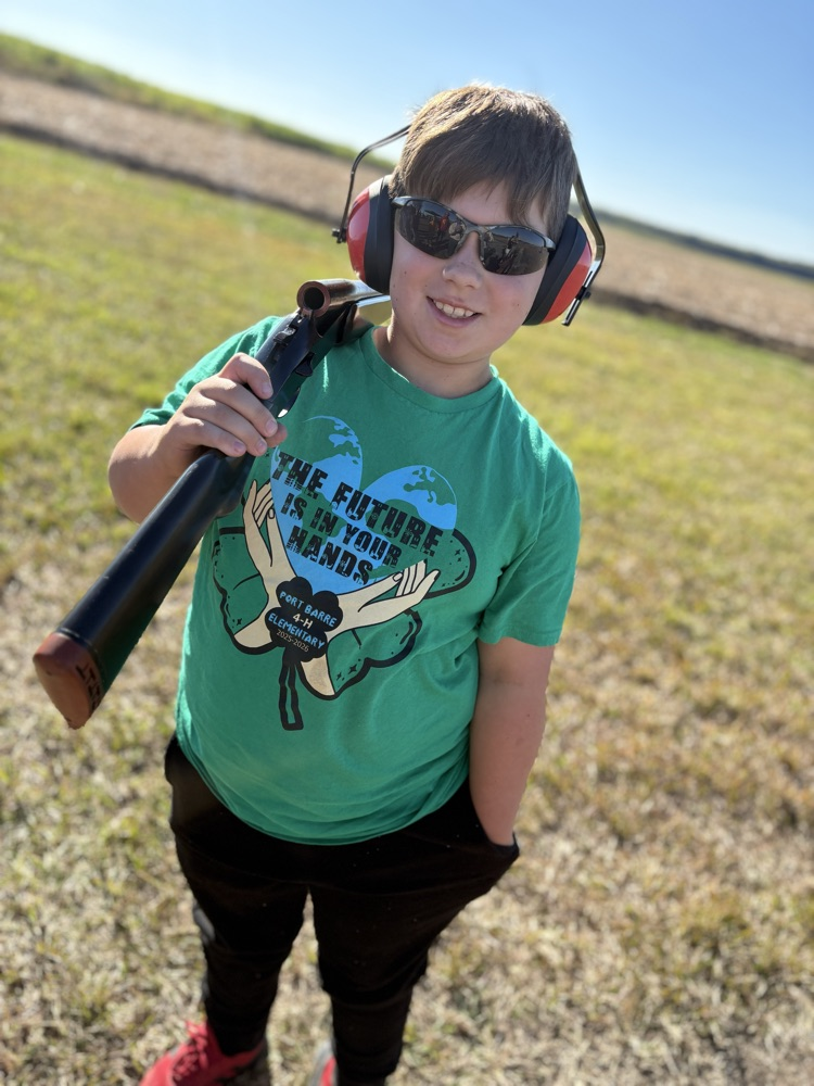4H members, Blaise B., Tate Y., and Randi K. attended shooting sports practice. Members practiced rifle, shotgun, and archery sports. By: Reporter, Randi K.