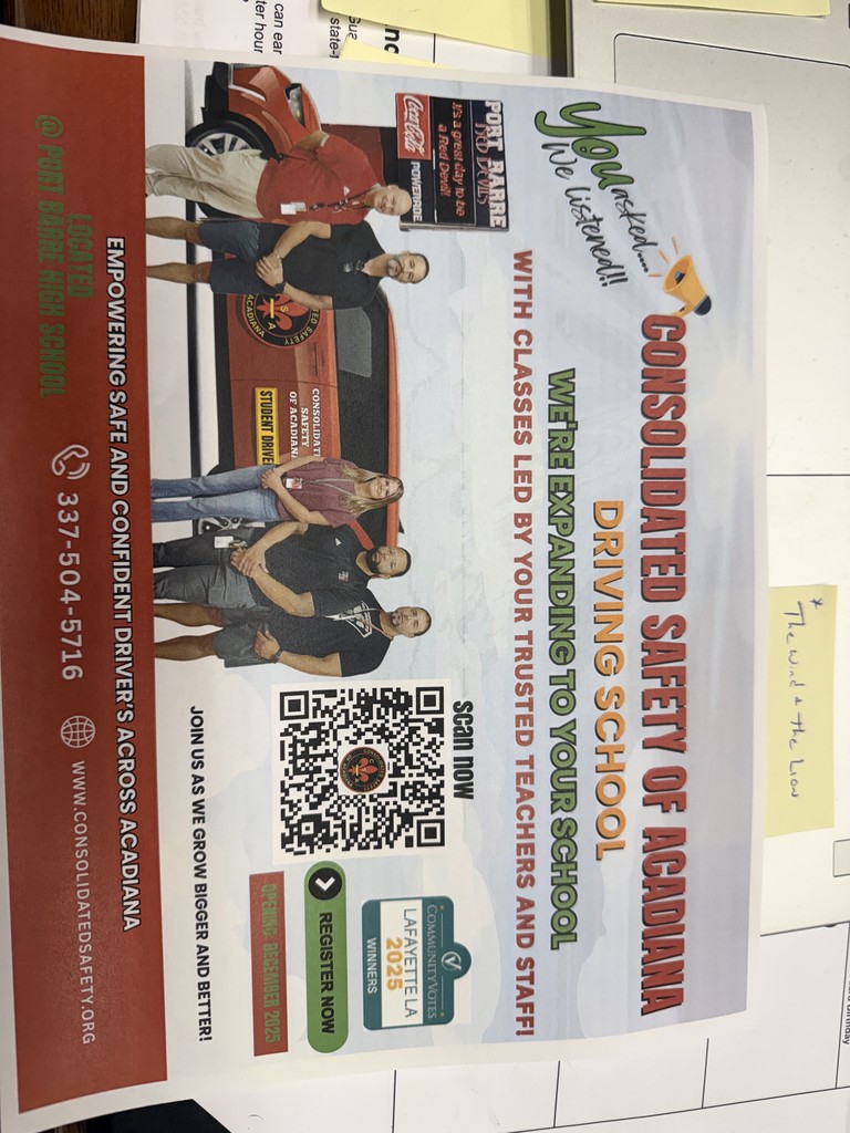 Driving School at Port Barre High School, Coming December 20th, 2025