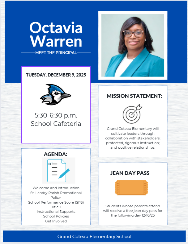 Meet the Principal Flyer