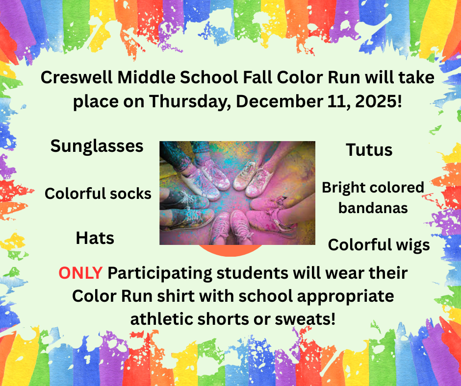 Bright colors to represent color run activity.