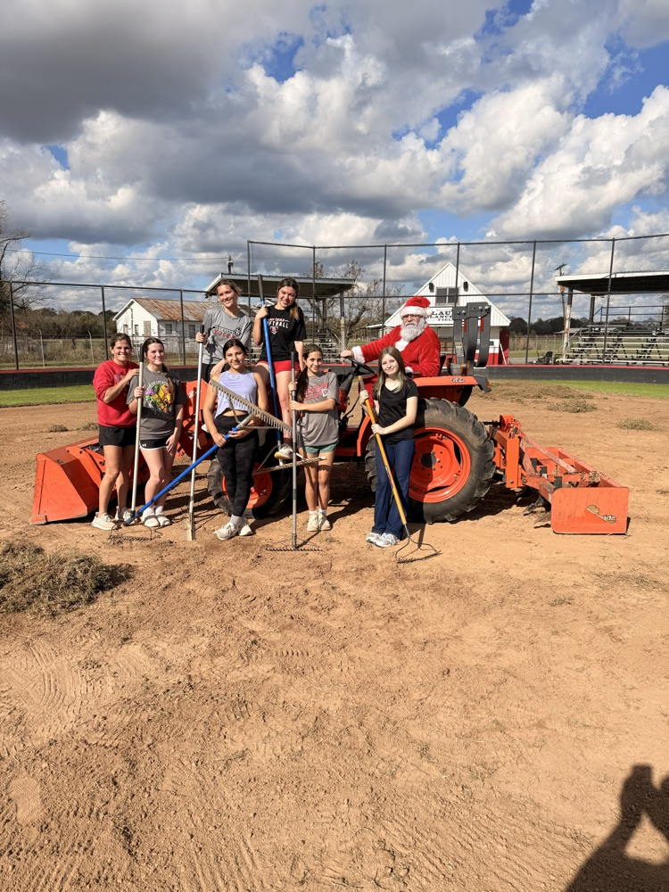 Lady Devils @ work day with Santa.