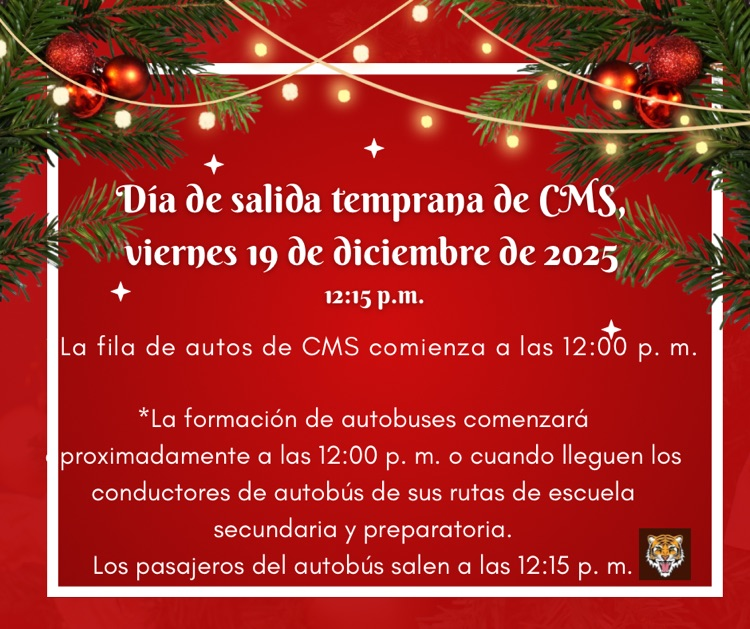 December Early Dismissal 2025 Spanish