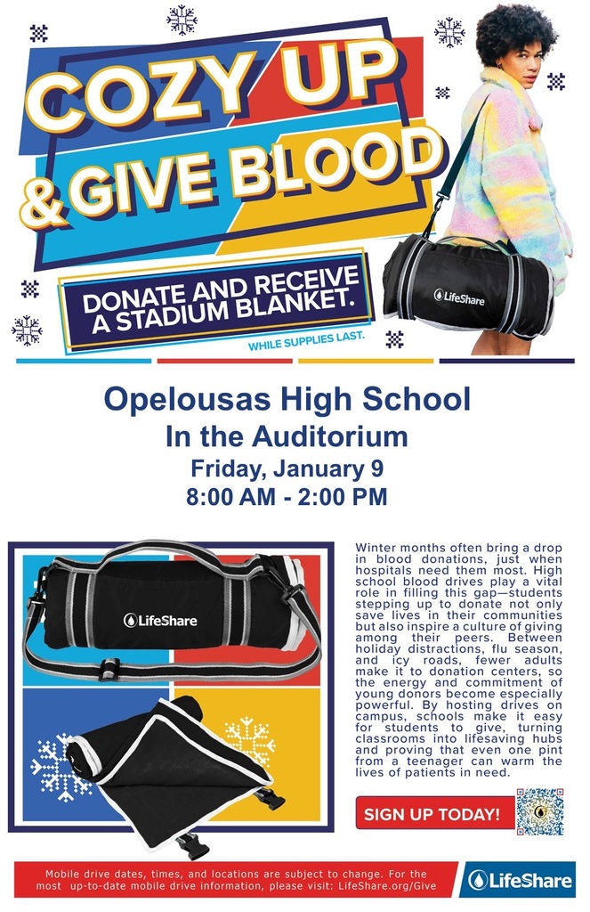 Cozy up and give blood flyer 