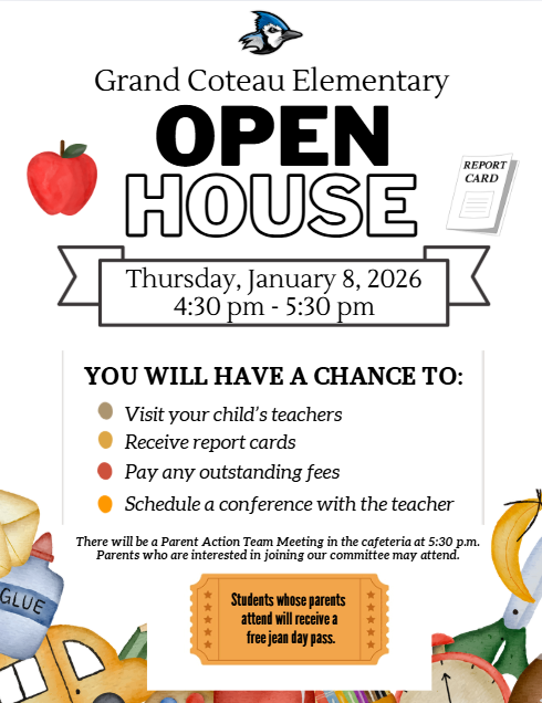 Report Card Open House Flyer