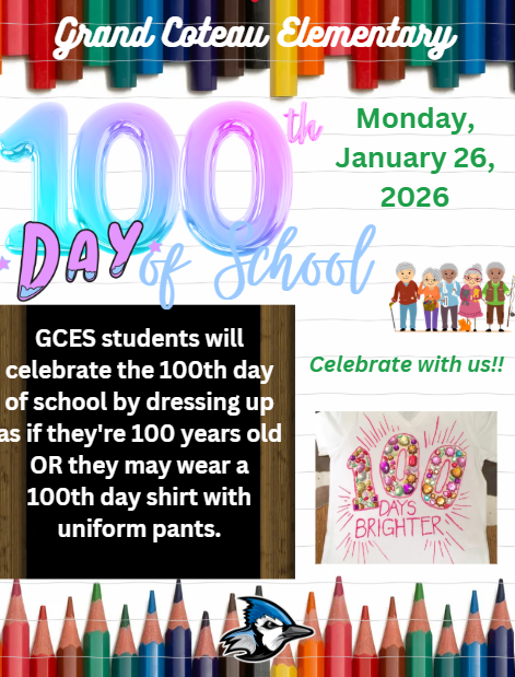 100th day of school flyer