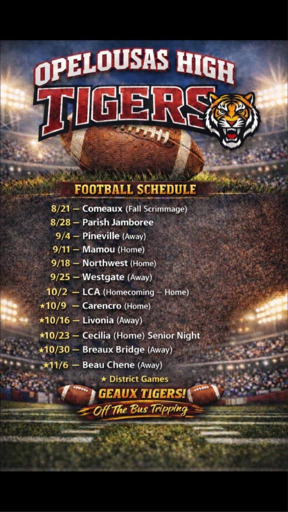 OHS Football Schedule