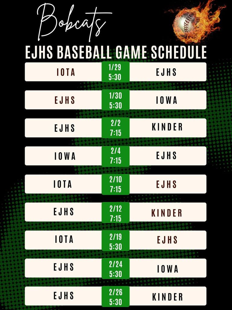 Baseball Schedule