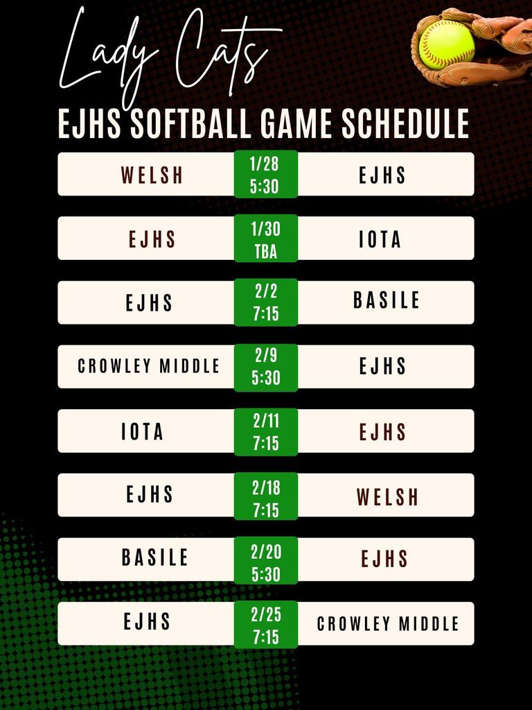 Softball Schedule