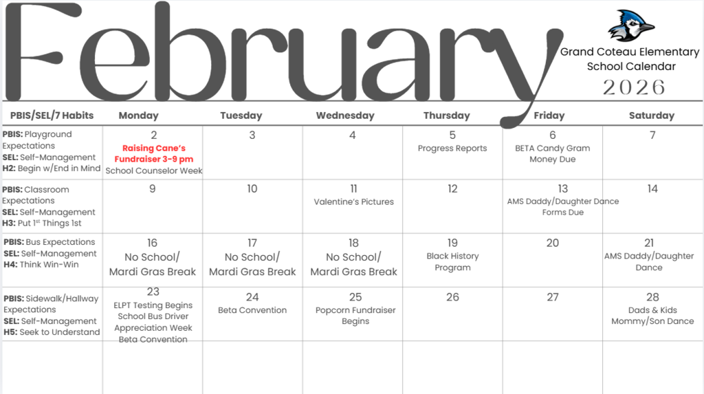 February 2026 Calendar