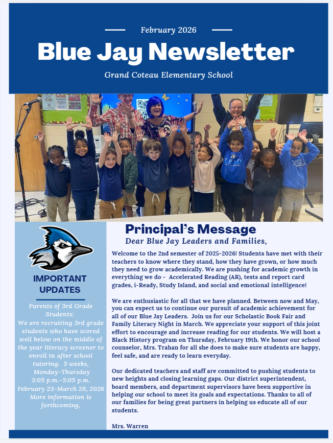 GCES February 2026 Newsletter & Calendar