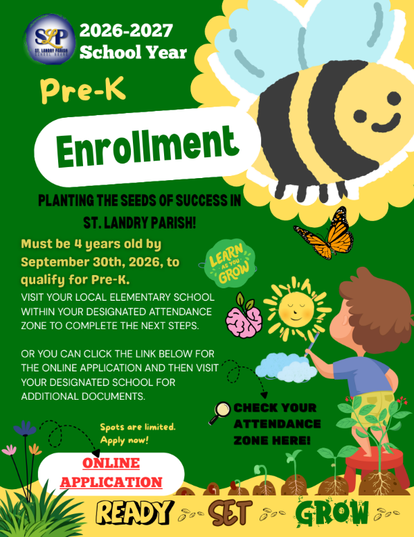 Pre-K registration 2026-2027  information