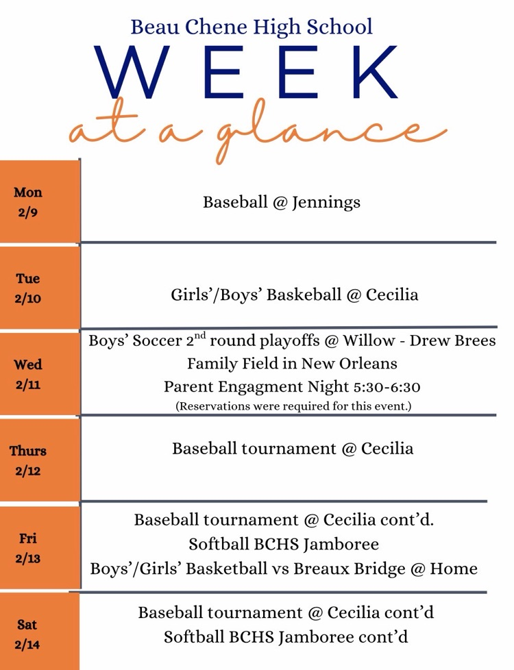 2/9 Week at a Glance!