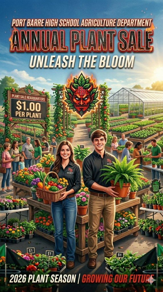 2026 Port Barre High Ag Dept. Plant Sale
