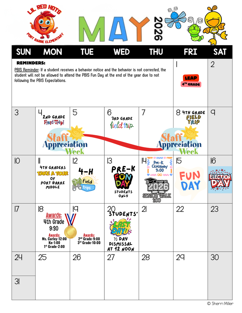 May calendar