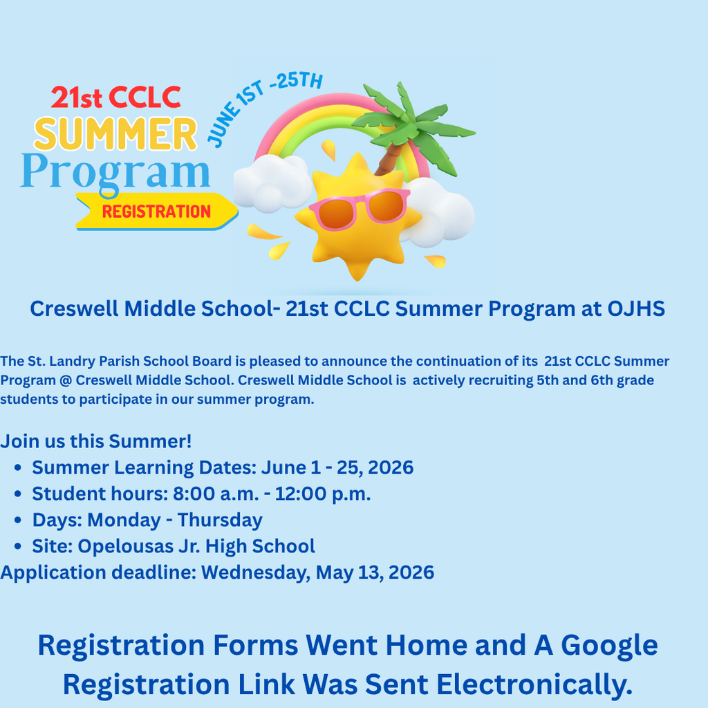 21st Century CCLC Summer Program 2026