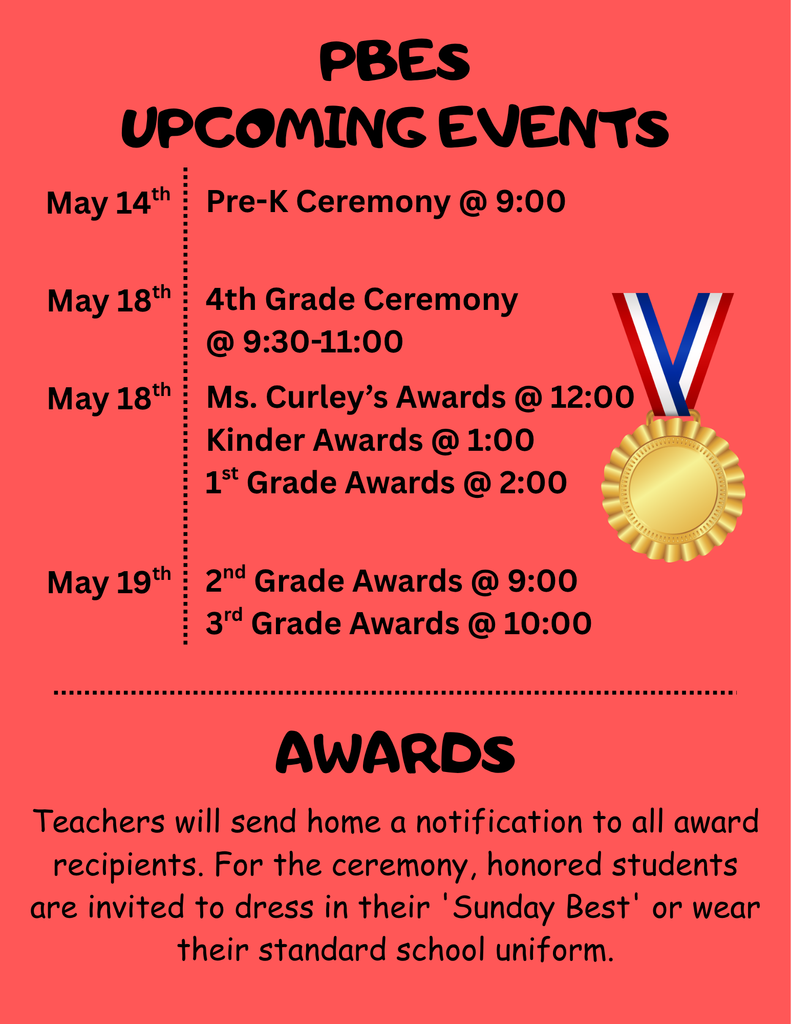 PBES Awards Reminders