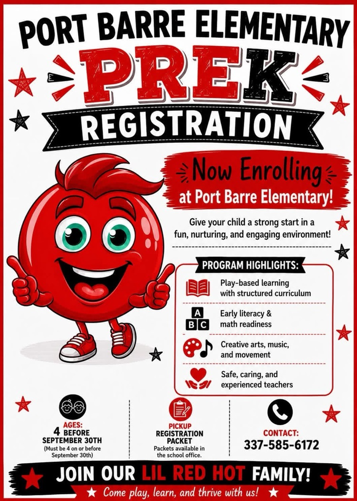 PBES Pre-k Spots Open