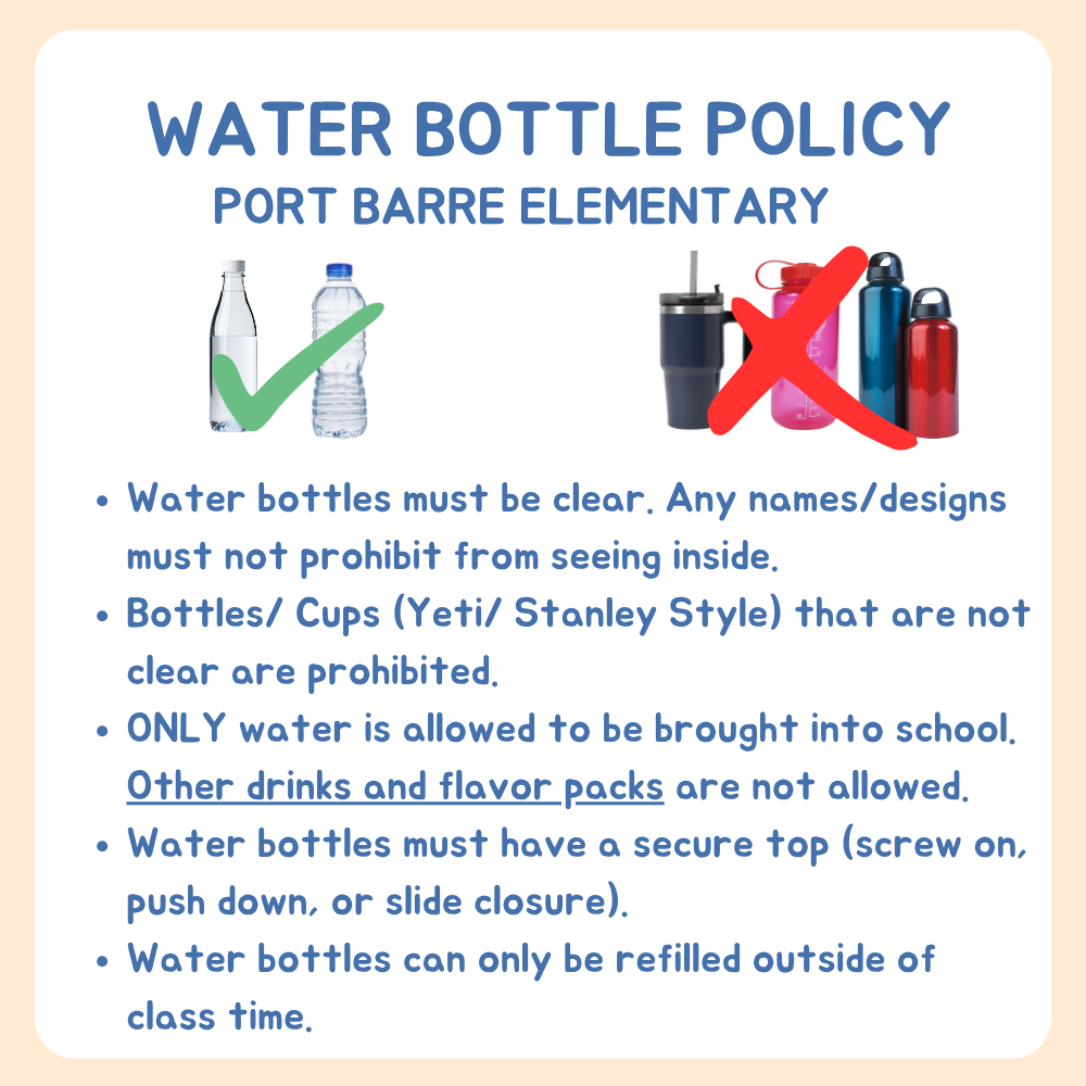 PBE Water Bottle Policy