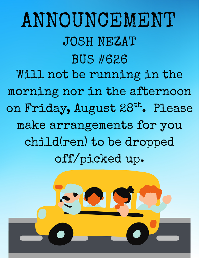 Bus #626 Announcement