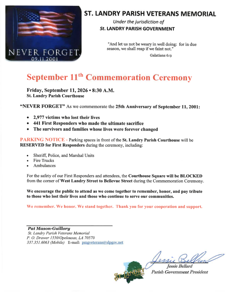 St landry parish veterans memorial