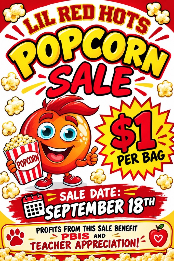 PBES Popcorn Sale 9/18
