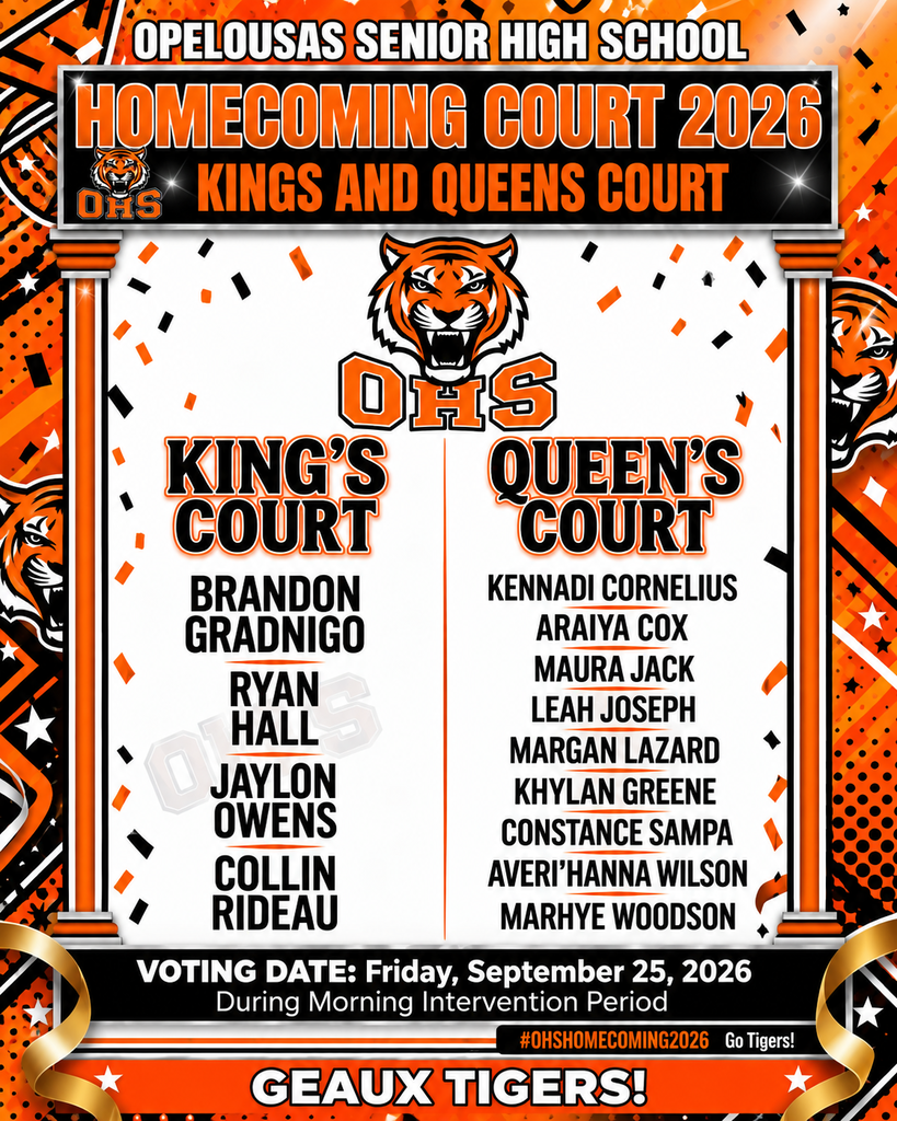 Homecoming court king and queen’s court 