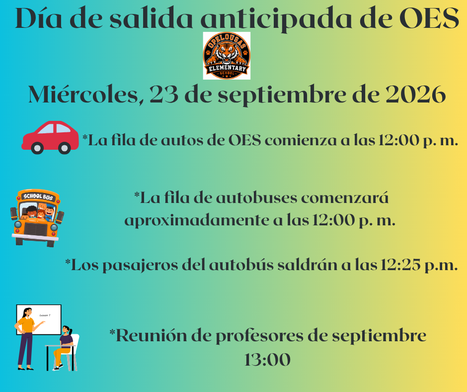 Early Dismissal  September 2026  Spanish b