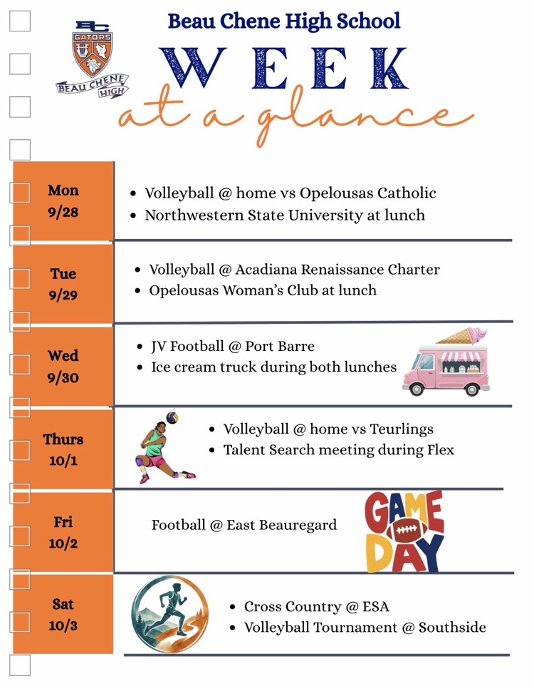 Week at a glance 