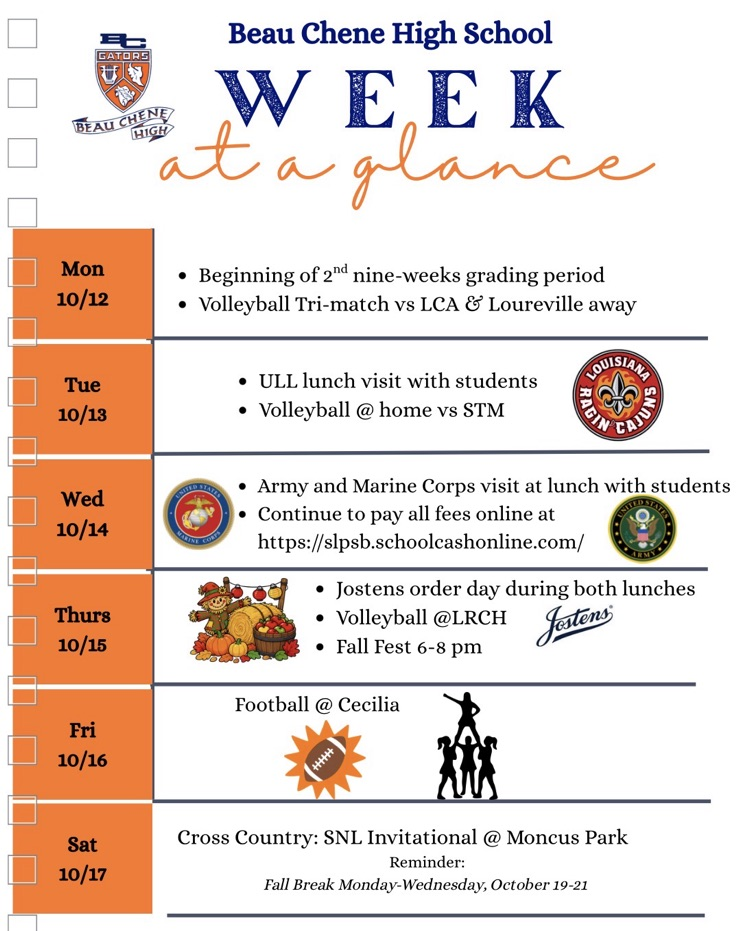 Week at a glance 