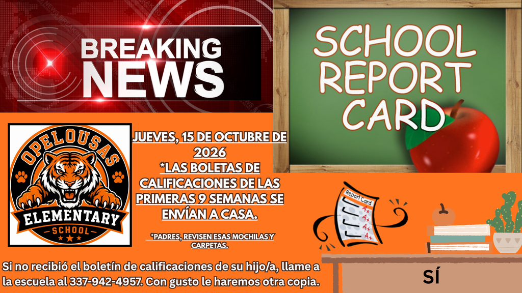 1st 9 Weeks Report Cards- 2026 Spanish