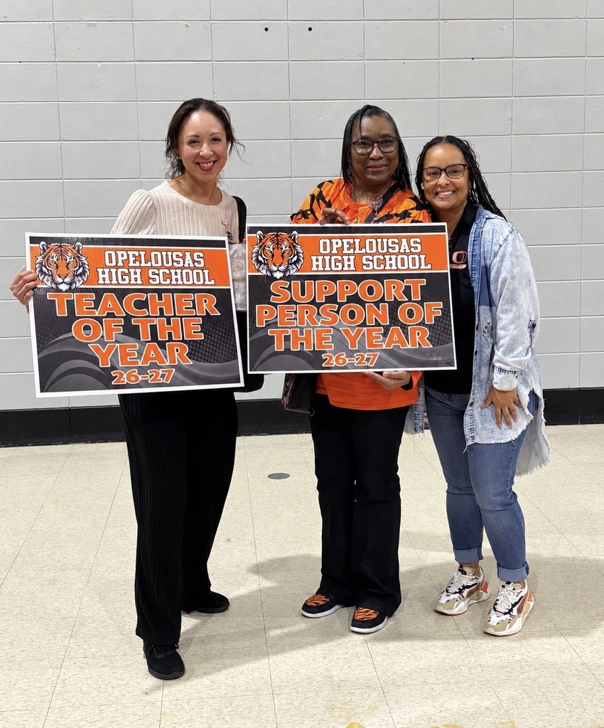 Ashley Boutte, Teacher of the Year; Anna Ware, Support Person of the Year; Courtney Miller, Assistant Principal