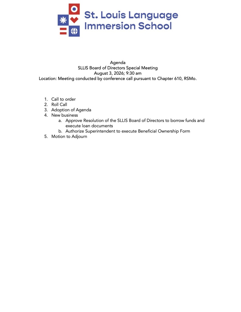 special meeting agenda