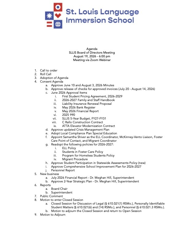 agenda 8.18