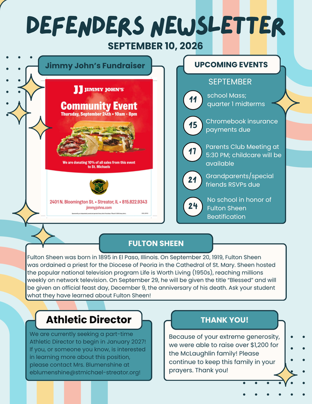 September 10 Newsletter