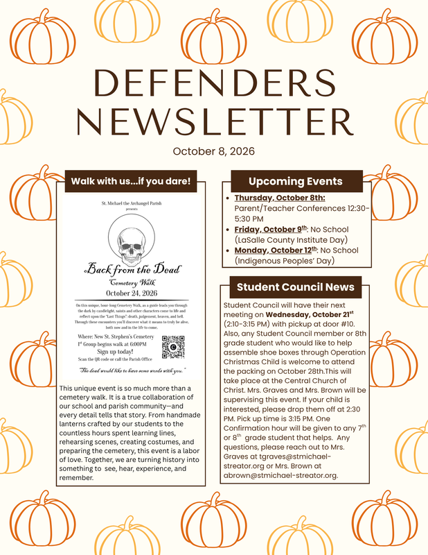 October 8th Newsletter
