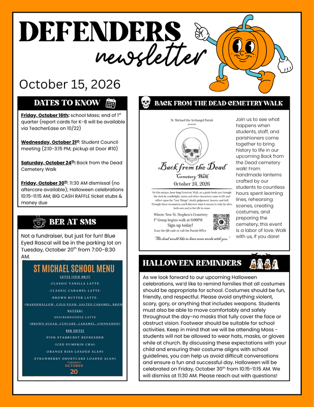 October 15 Newsletter