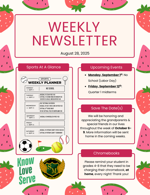 August 28 Newsletter