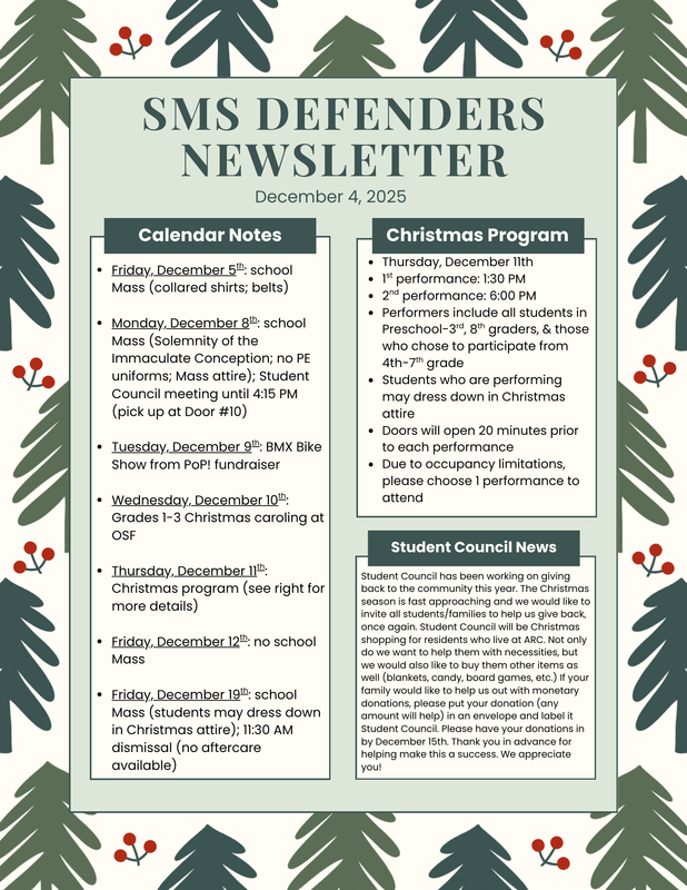 December 4 Newsletter