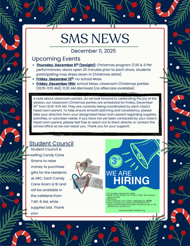 December 11 Newsletter